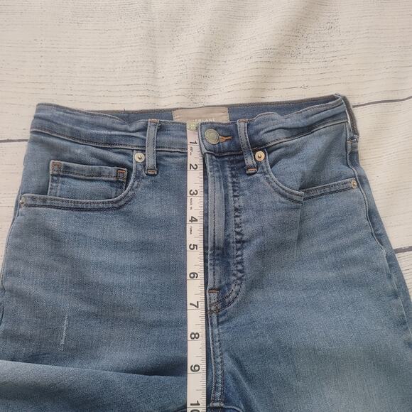 Everlane Size 30 The High Rise Skinny Light Wash Jeans Denim Sustainable Casual - Picture 5 of 8